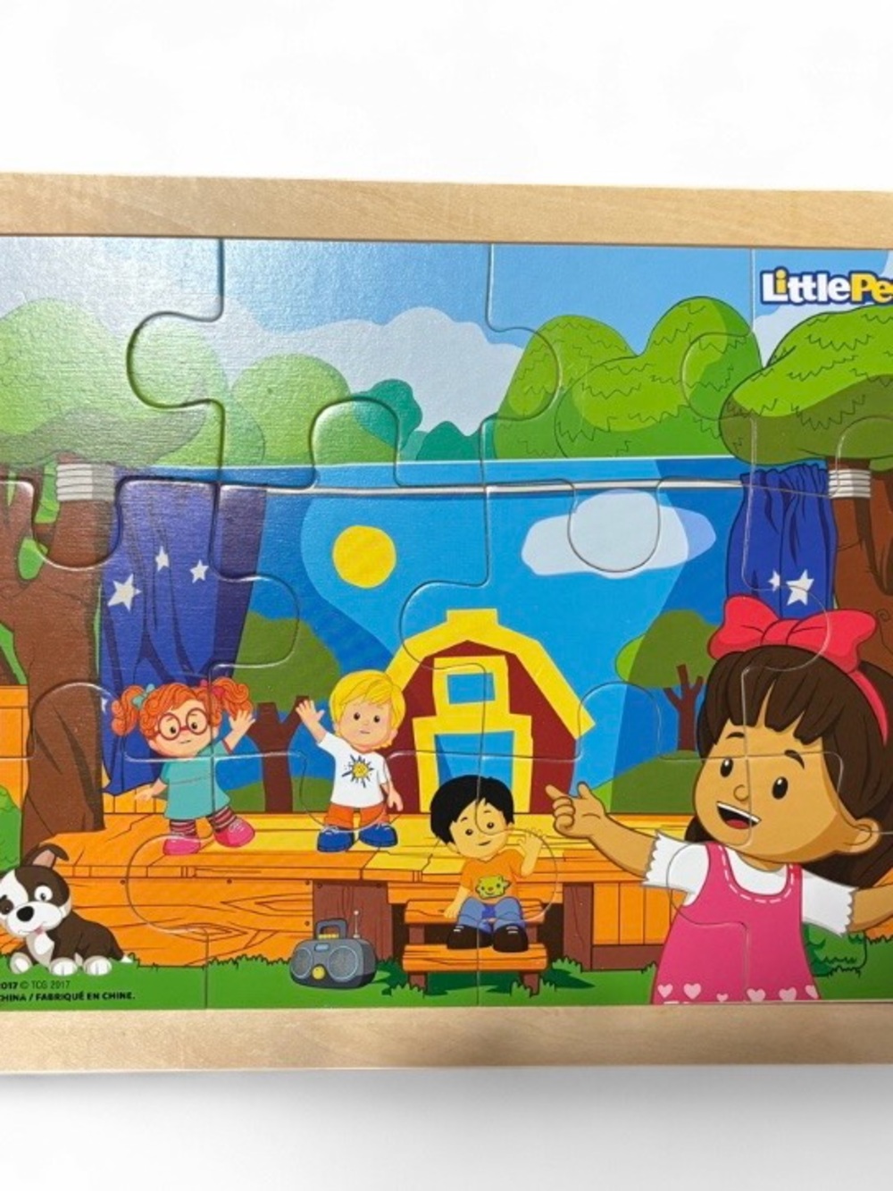 Fisher-Price Little People Colorful Kids Puzzle - Blue, Yellow, Red, Green, Pink